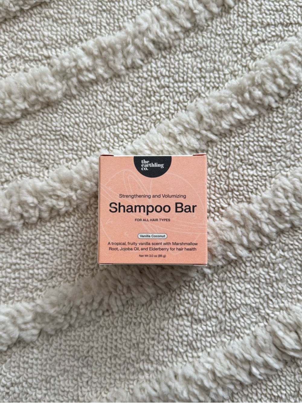 The Earthling Co. Vanilla Coconut Shampoo Bar Soap Strengthening Volumizing 3 OZ